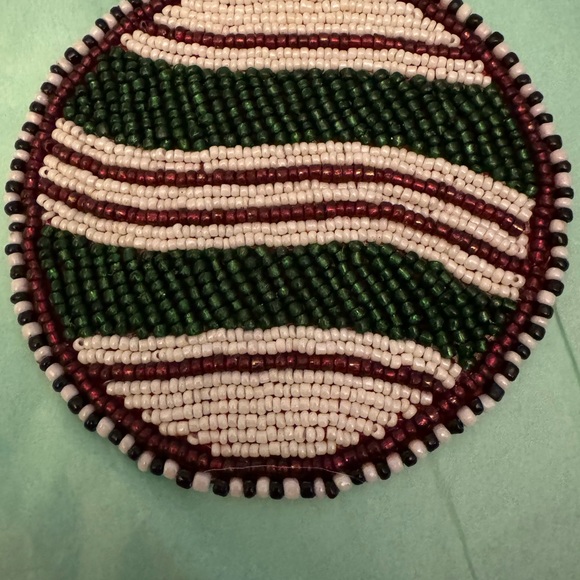 New Mackenzie Childs Jolly ornaments coasters set of 4 - Picture 3 of 3